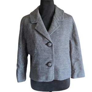 Vintage Anglo Fabrics 100% Wool Tweed Jacket ILGWU Tag, Size Medium